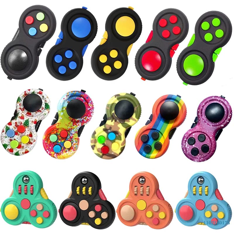 Fidget Spinner Stress Relief Anxiety Toys Fidget Pad Fidget Controller Stress Reducer for Teens Adult Fingertip Toys