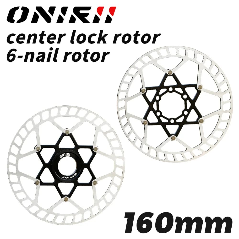 ONIRII Bike Rotor160mm Centerlock 6 bulloni rotore freno a disco dissipazione del calore per strada, MTB XC / pieghevole / bicicletta da turismo NUOVO
