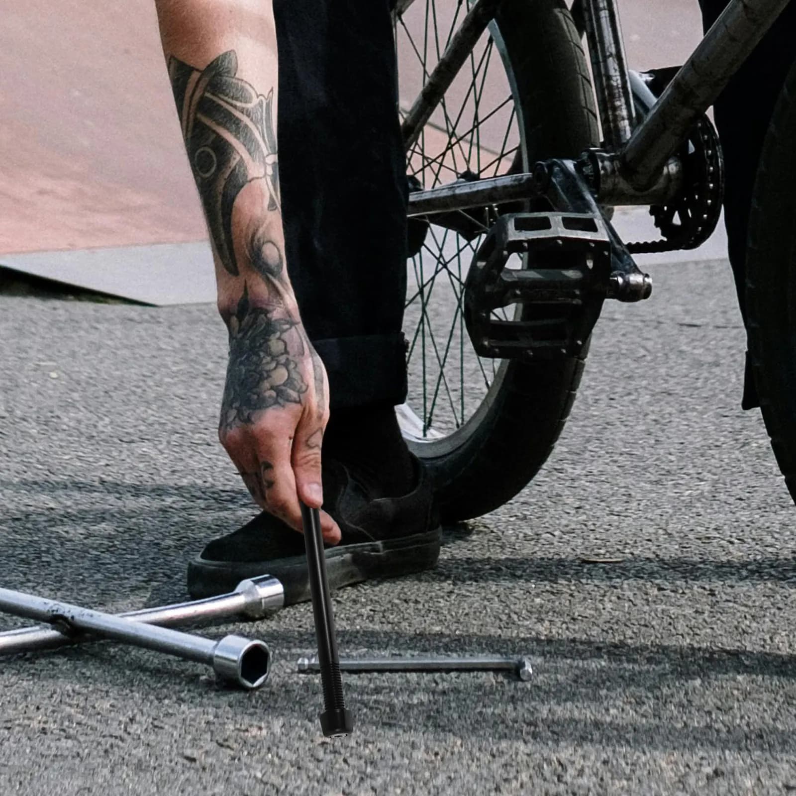 Perno passante a sgancio rapido per bici in lega di alluminio, conversione mozzo posteriore, robusto perno ruota bici, leva forcella anteriore di ricambio