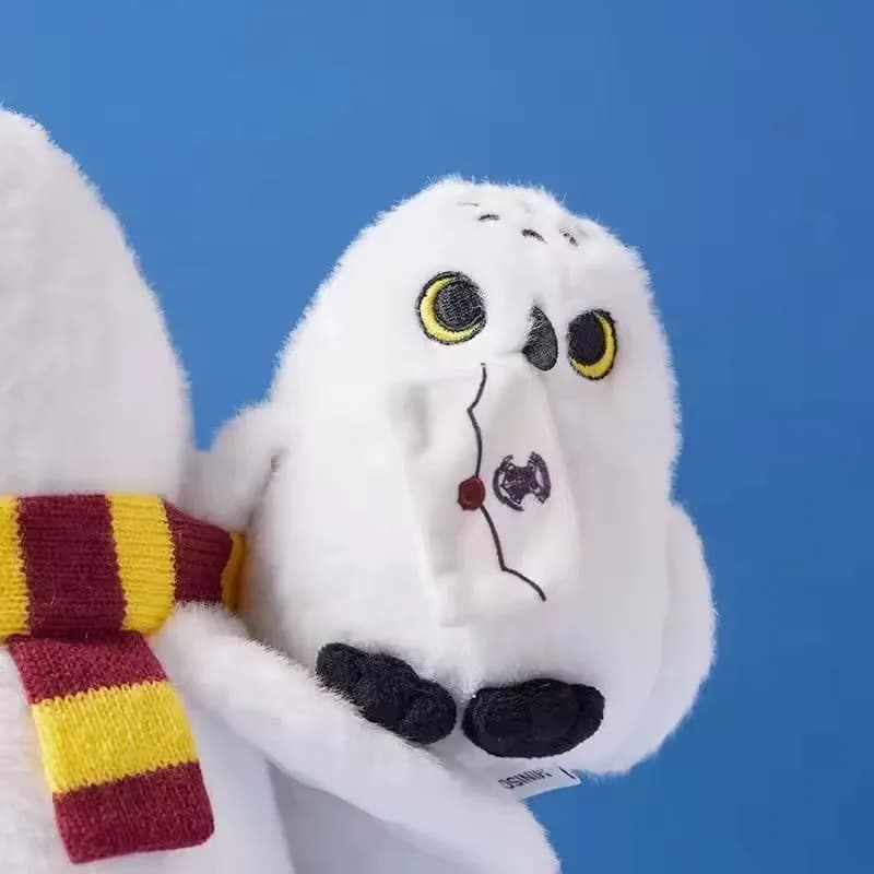 Peluche a forma di gufo Hedwig dei cartoni animati, morbidi animali di peluche, giocattoli divertenti da indossare a spalla, regali di compleanno per bambini e bambine