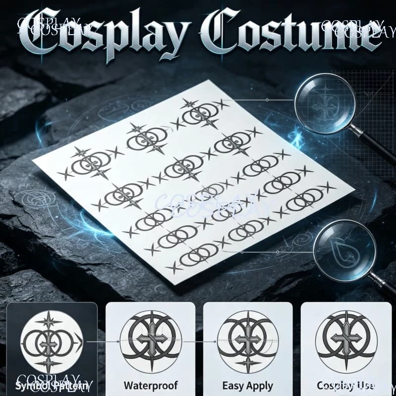 Arknights Endfield Water Transfer Temporary Body Mark Camille Arno Cos Neck Tattoo Sticker Cosplay Prop For Photoshoot Comic Cos