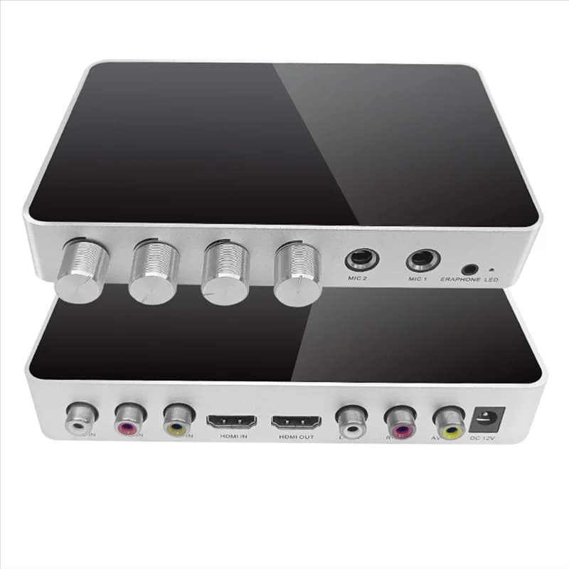 X12A KM200 4K Mini HD Karaoke Mixer audio Mixer audio Doppio microfono Ingresso Regolazione del volume per Stage KTV Room-Spina UE