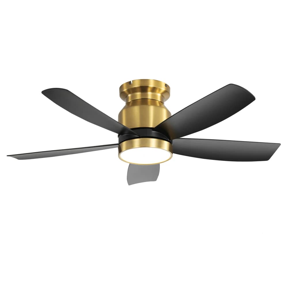 Ventilatori da soffitto a incasso da 42 pollici con luce LED da 22W e telecomando, 5 pale in ABS per interni