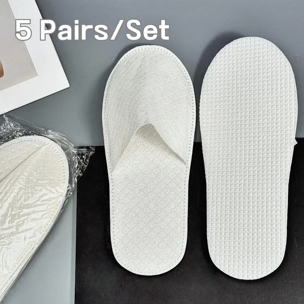 5 paia/set Pantofole usa e getta Pantofole da hotel Pantofole da viaggio Pantofole usa e getta antiscivolo unisex Scarpe Infradito Pantofole per ospiti