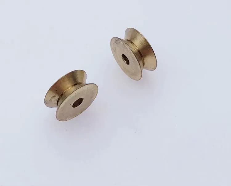 10 Pezzi/lottp 2mm * 8mm * 3mm Testa di Rame Piccolo Albero Motore Puleggia Ruota