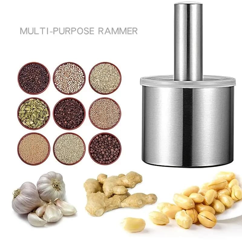 Barattolo per schiacciare per uso domestico in acciaio inossidabile 304 Ciotola per molatura spessa antiscivolo Set di mortaio e pestello antiruggine per spezie al limone Erbe