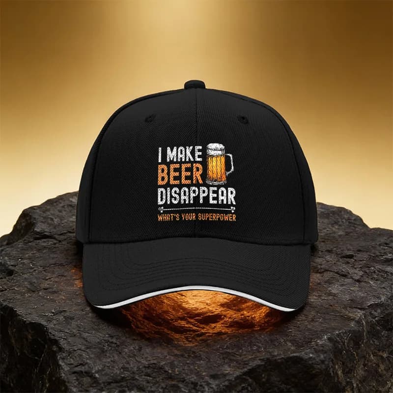 Cappello da Baseball Unisex con Stampa Birra e Birraia, Cappellino Sportivo con Visiera a Becco d'Anatra, Ideale per il Pendolarismo Quotidiano e il Tempo Libero