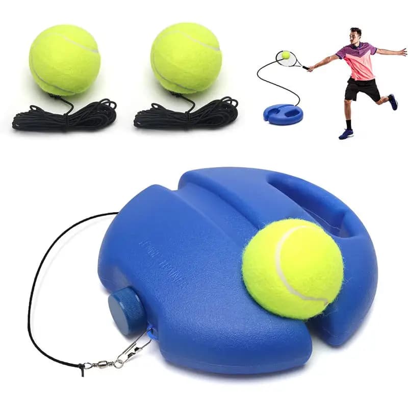 Base per aiuti per l'allenamento del tennis per carichi pesanti con dispositivo di sparring per partner con palla in corda elastica Pratica per allenatore di tennis con rimbalzo per auto