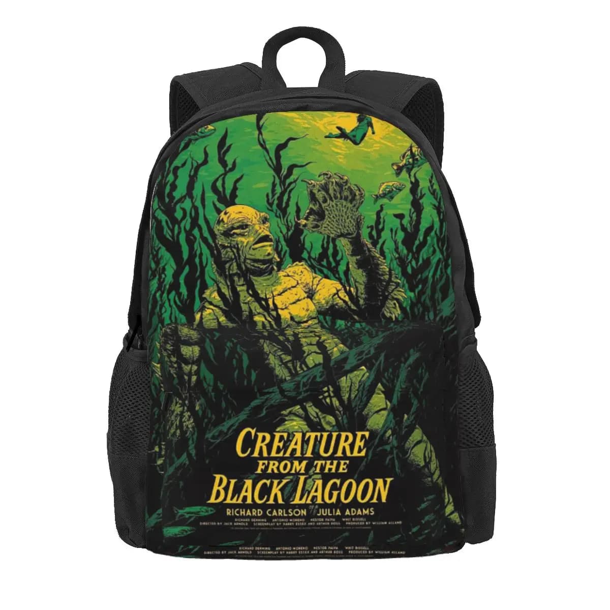 Creature From The Black Lagoon Halloween Monster Backpack Daypack Large Capacity BookBag School Bag Shoulder Bags for Men Women