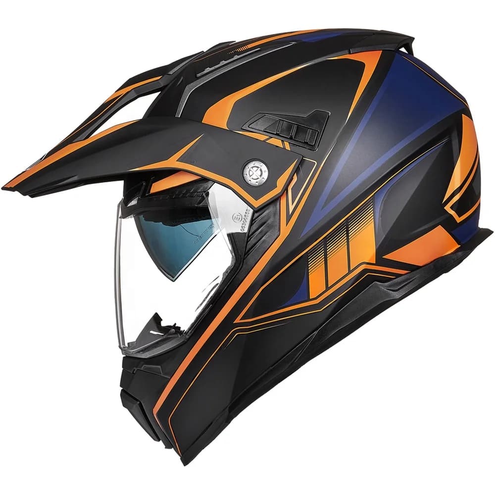 Casco integrale Visiera parasole Dirt Bike ATV Motocross Casco certificato DOT Modello 606V ILM Casco sportivo doppio per moto fuoristrada