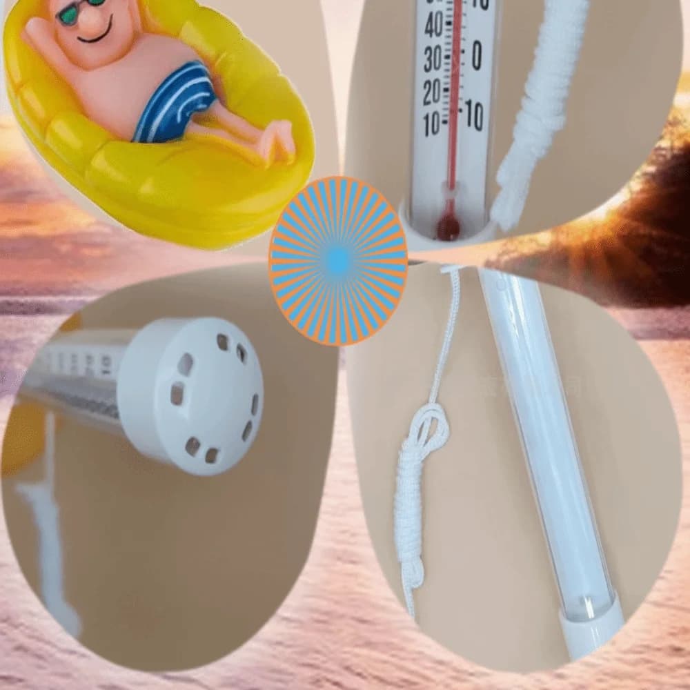 Termometro Galleggiante per Piscina Facile da Leggere, Resistente agli Urti, Grande Dimensione, Termometro per Temperatura dell'Acqua