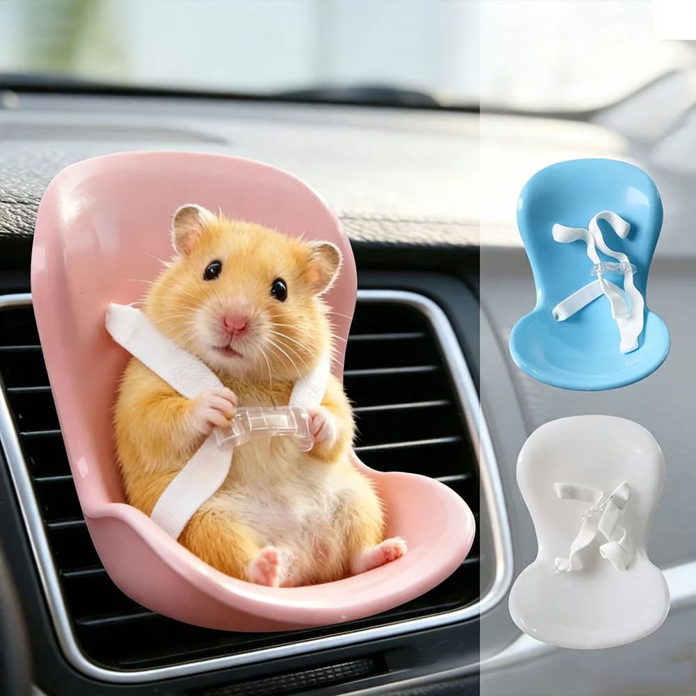 Hamster Car Seat Pet Carrier Chair Small Pet Feeding Chair Portable Travel Seat for Hamster Guinea Pig Chinchilla Rabbit