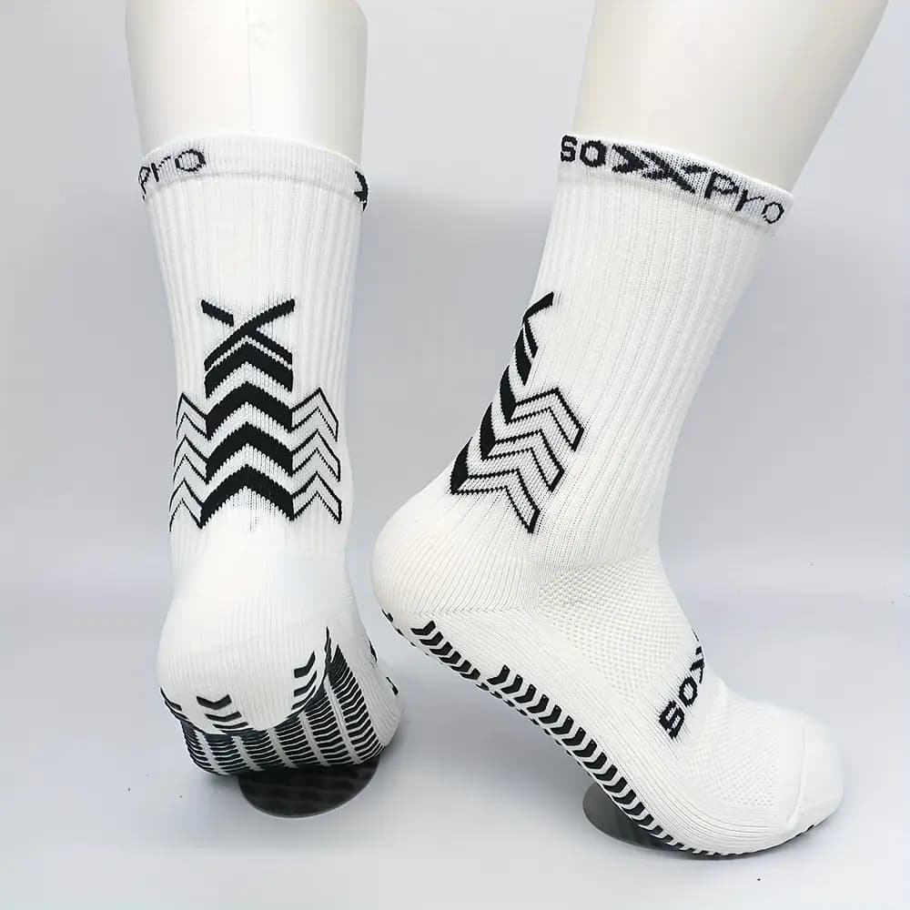 Football socks, medium length sports socks, racing socks, thick bottom in non-slip sponge, wear-resistant