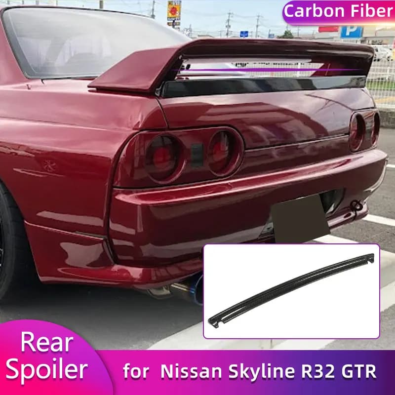 Ali spoiler per bagagliaio posteriore in fibra di carbonio per Nissan Skyline R32 GTR 1989-1994 Kit corpo labbro spoiler posteriore per auto da corsa