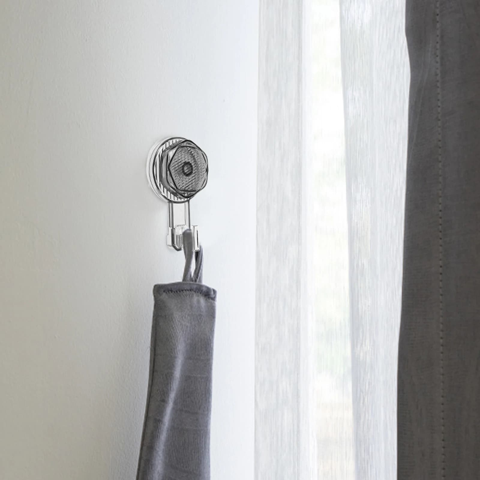 Ganci a ventosa resistenti, senza tracce, per superfici lisce, senza foratura, per bagno, cucina, camera da letto, garage, ripostiglio
