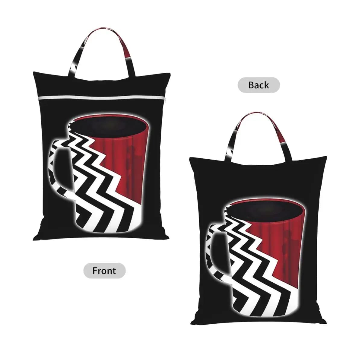 Twin Peaks Red Room Travel Laundry Bag Waterproof Reusable Dirty Clothes Pouch Gym Yoga Vacation Washing Basket