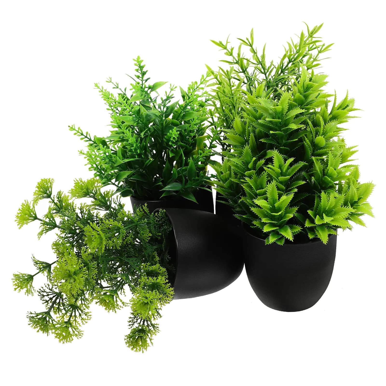 4Pcs Artificial Bonsai Realistic Fake Plants Potted Decoration for Home Office Bedroom Garden Greenery Ornaments