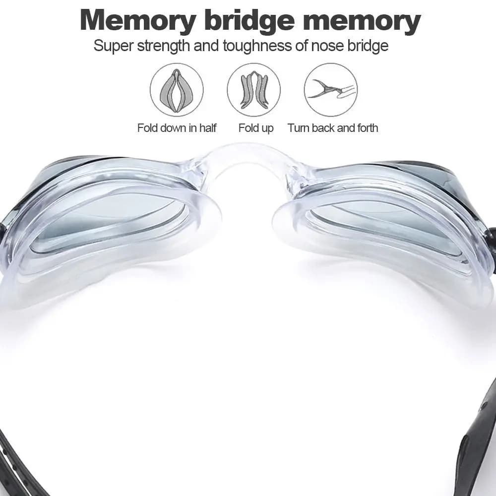 Anti-UV HD swimwear for adults anti-fog with case with Googles ear plugs for diving