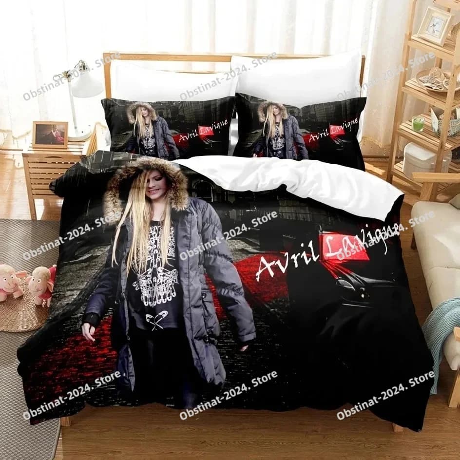 Avril Lavigne Bedding Sets Exquisite Bed Supplies Set Duvet Cover Bed Comforter Set Bedding Set Girls Birthday Gift
