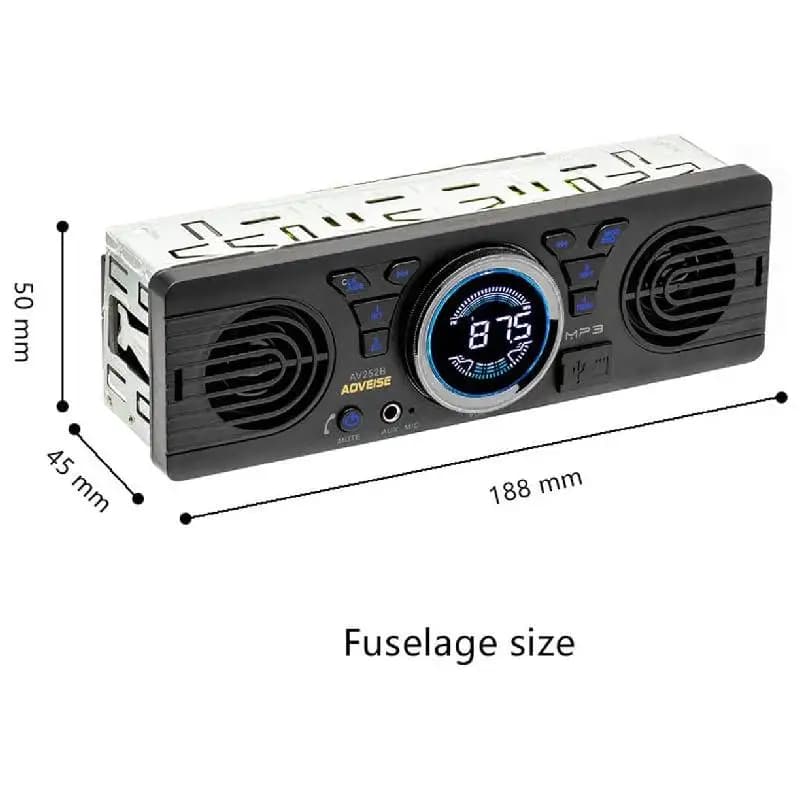 AV252 Radio audio MP3 per scheda SD per auto 12V con altoparlanti host Bluetooth Altoparlanti integrati