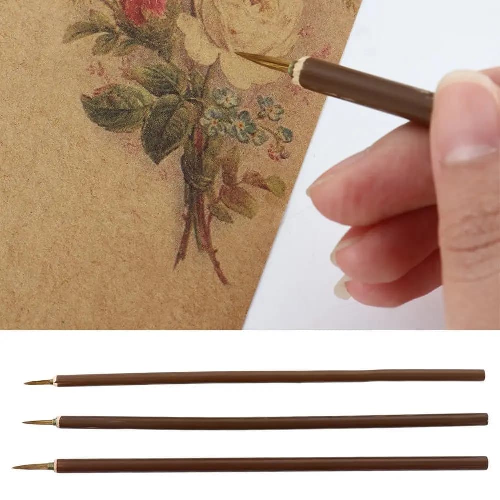 N1N Art Weasel Hair Oil Painting Paint Brush Hook Line Pen Calligraphy Brush Brush Pen