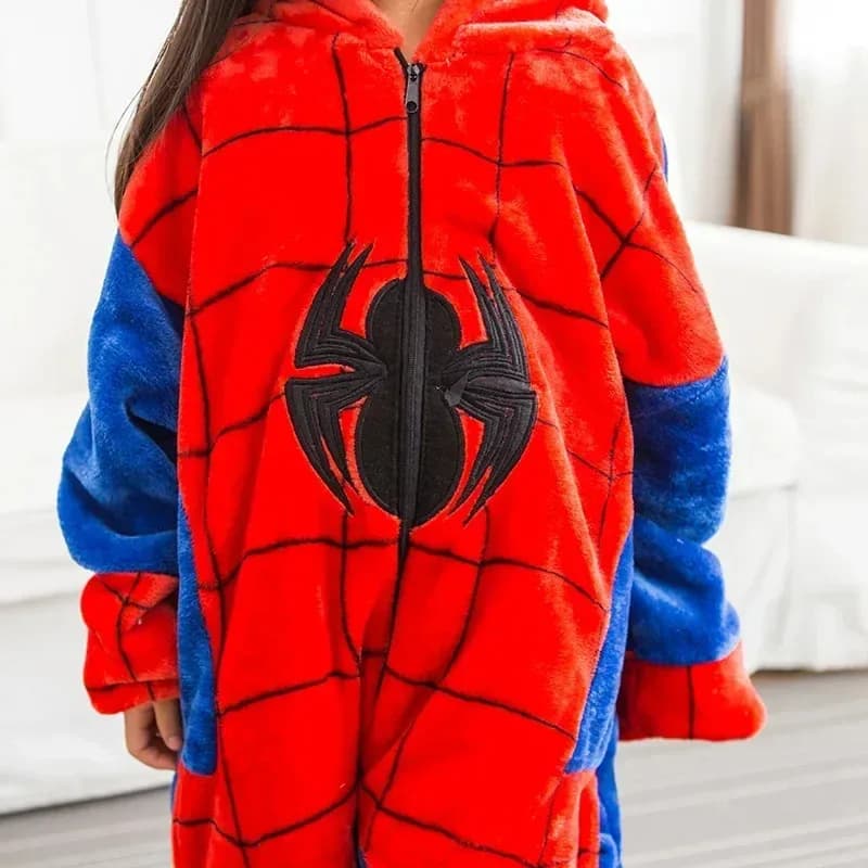 25COSBoy Ragazza Bambini Ragno Rosso Pigiama Set Flanella Bambini Animale Del Fumetto Cosplay Con Cappuccio Pijama infantil Kigurumi Indumenti Da Notte