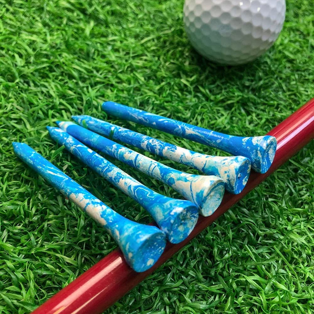 Tee da golf in legno da 3-1/4 pollici, colori vivaci, accessori da golf, tee da golf stabili e affidabili, confezione da 100 pezzi