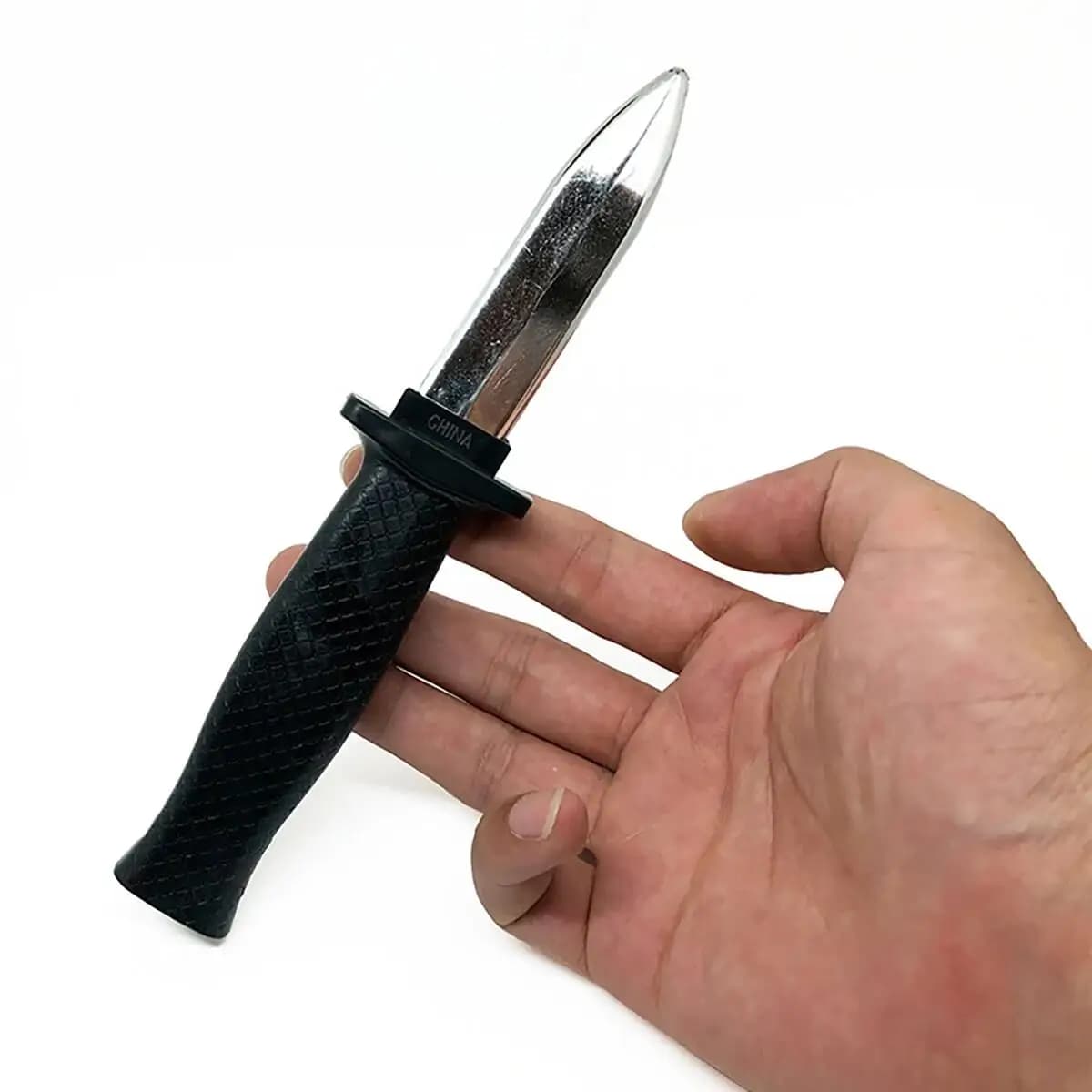 Coltello telescopico finto puntello magico, coltello di simulazione telescopico, scherzi e scherzi con coltelli finti
