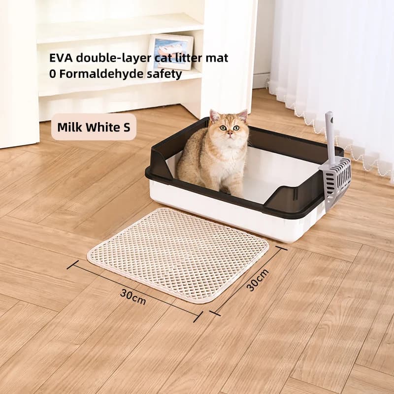Forniture per gatti lavabili Tappetino per lettiera per gatti a doppio strato per animali domestici Tappetino per lettiera per gatti extra large Tappetino per lettiera con controllo del filtro antispruzzo