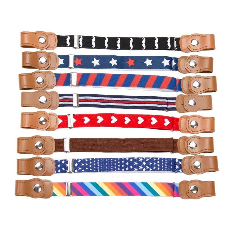 New Baby Buckle Elastic Belt for Kids Elastic Belt without Buckle for Boys and Girls Children Adjustable for Trousers jeans Lazy Belts