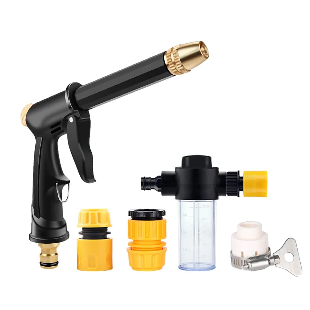High Pressure Portable Washer Ugelli Set, for Auto Washing, Garden Irrigation, with Rapid Connector and Foam Ugello