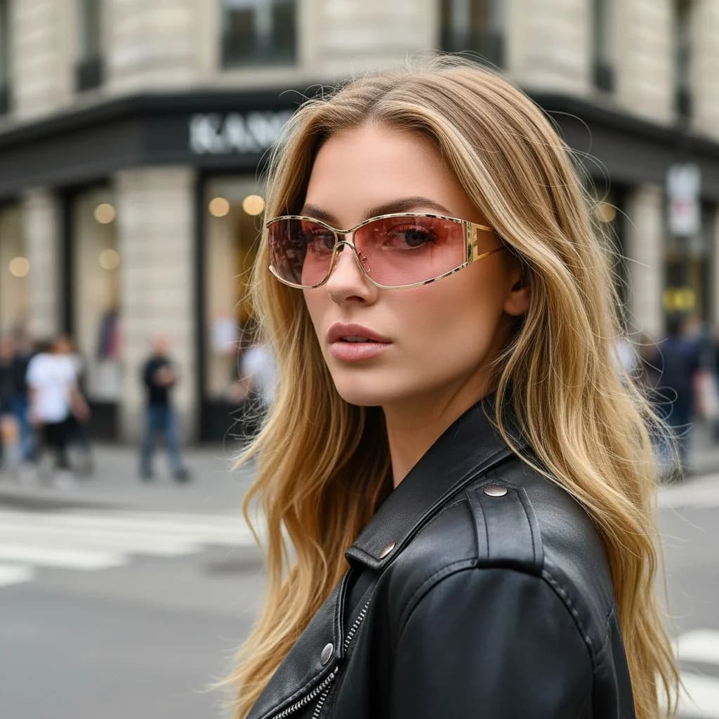 Nuovi Occhiali da Sole da Donna in Stile Minimalista con Montatura in Metallo, per Uso Quotidiano e Street Style, Protezione Solare 81075