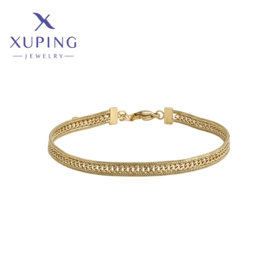 Xuping Jewelry squisito elegante bracciale in acciaio inossidabile Color oro chiaro per le donne regalo di natale per feste popolari T000959305