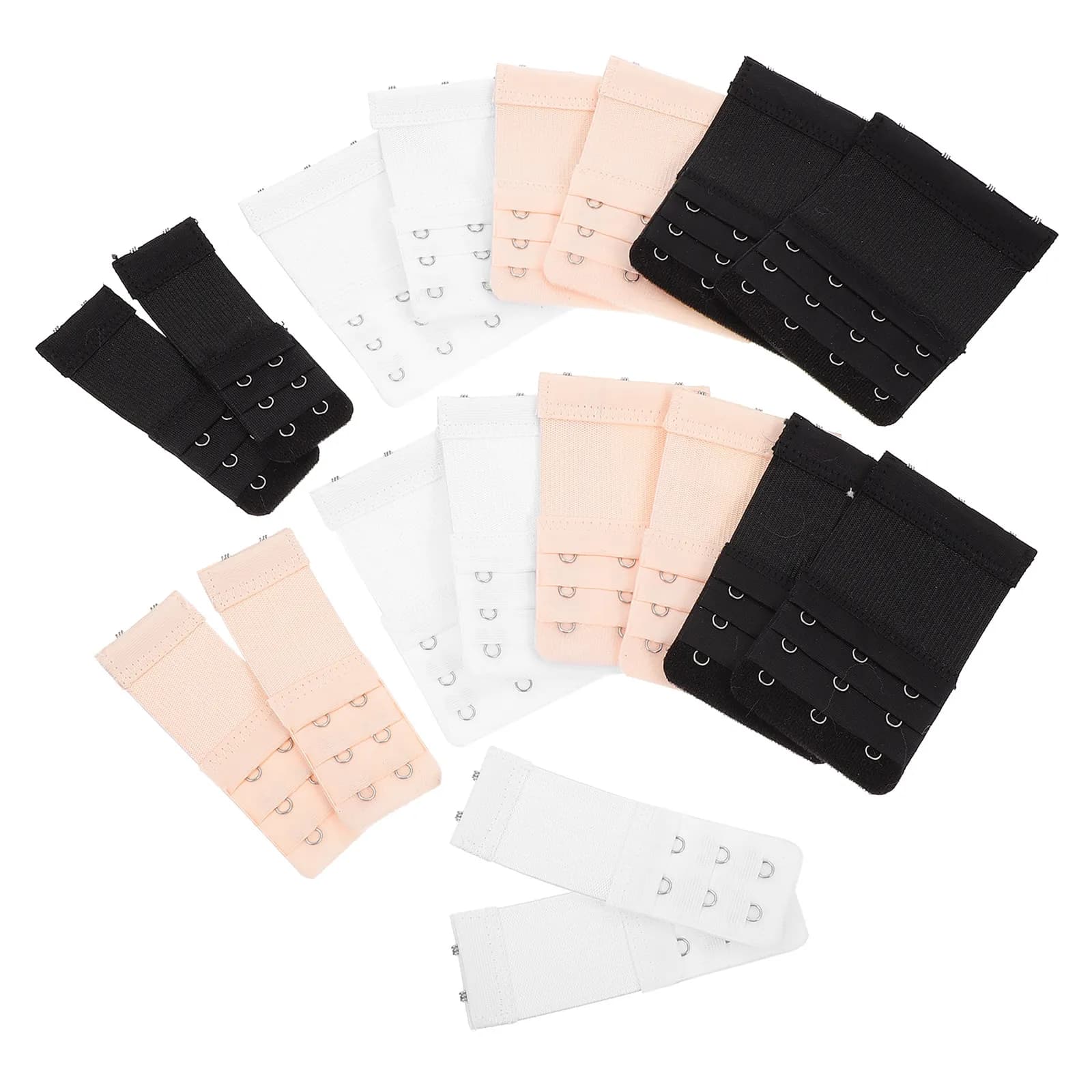 18 Pezzi Estensori Elastici per Reggiseno da Donna, Fibbie Regolabili per Estensione Reggiseno, Comode Fibbie di Prolunga per Biancheria Intima