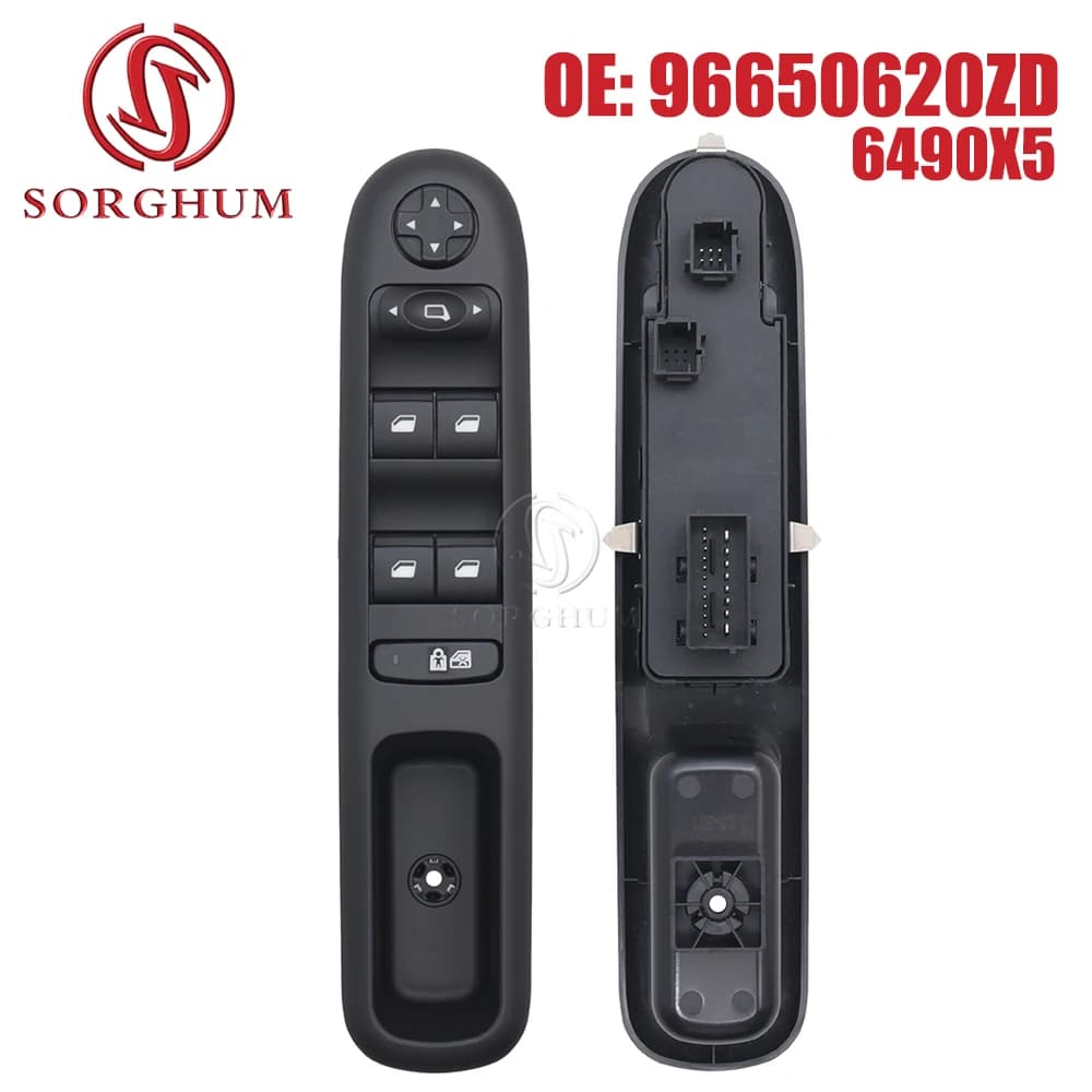 Interruttore alzacristallo elettrico principale SORGHUM Interruttore sollevatore porta anteriore sinistra 96650620 ZD 6490X5 Per Peugeot 3008MPV 5008 Hatchback Wagon