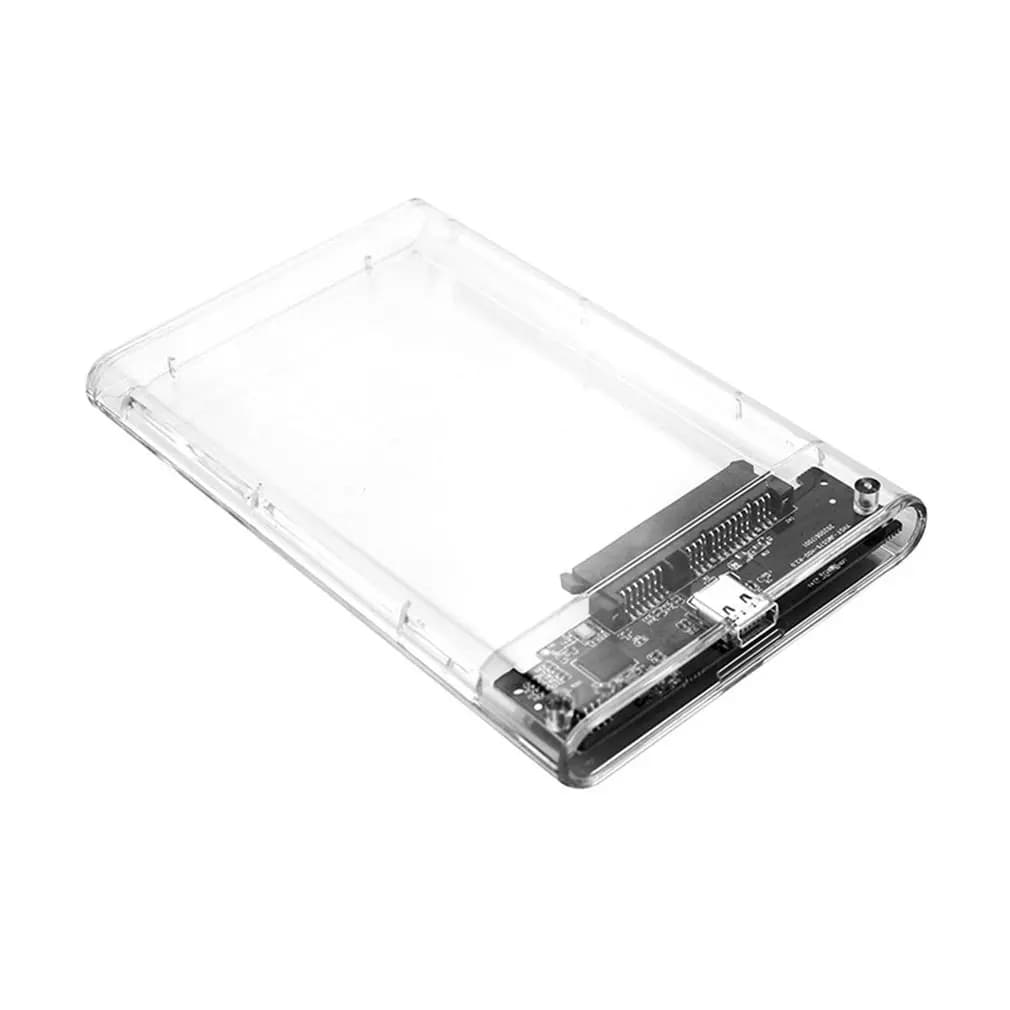 Custodia per HDD trasparente Custodia per disco rigido USB 3.0 2.0 Custodia esterna da 2,5 '' per custodia per disco Scatola per disco rigido esterno Dropshipping