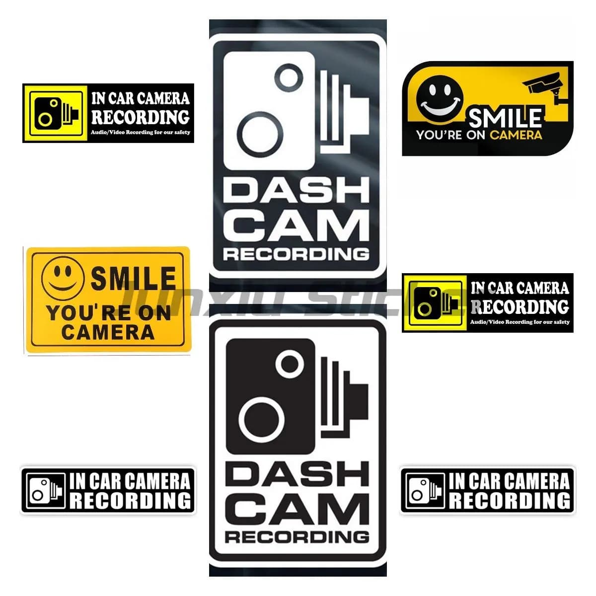 Dash Cam In Car Camera CCTV Video Vinyl Decalcomania for Stickers