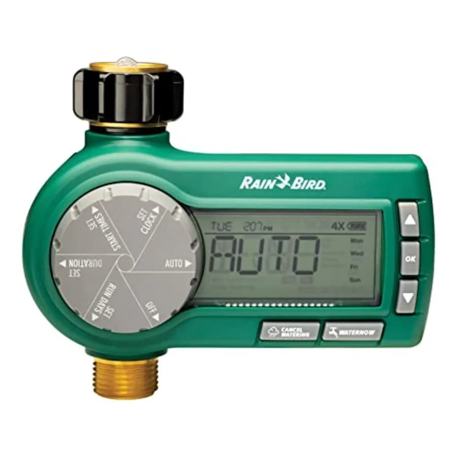 Electronic Digital Timer for Tube Garden Irrigation with Brass Input/Use, Battery Powered, Digital Display, Premium