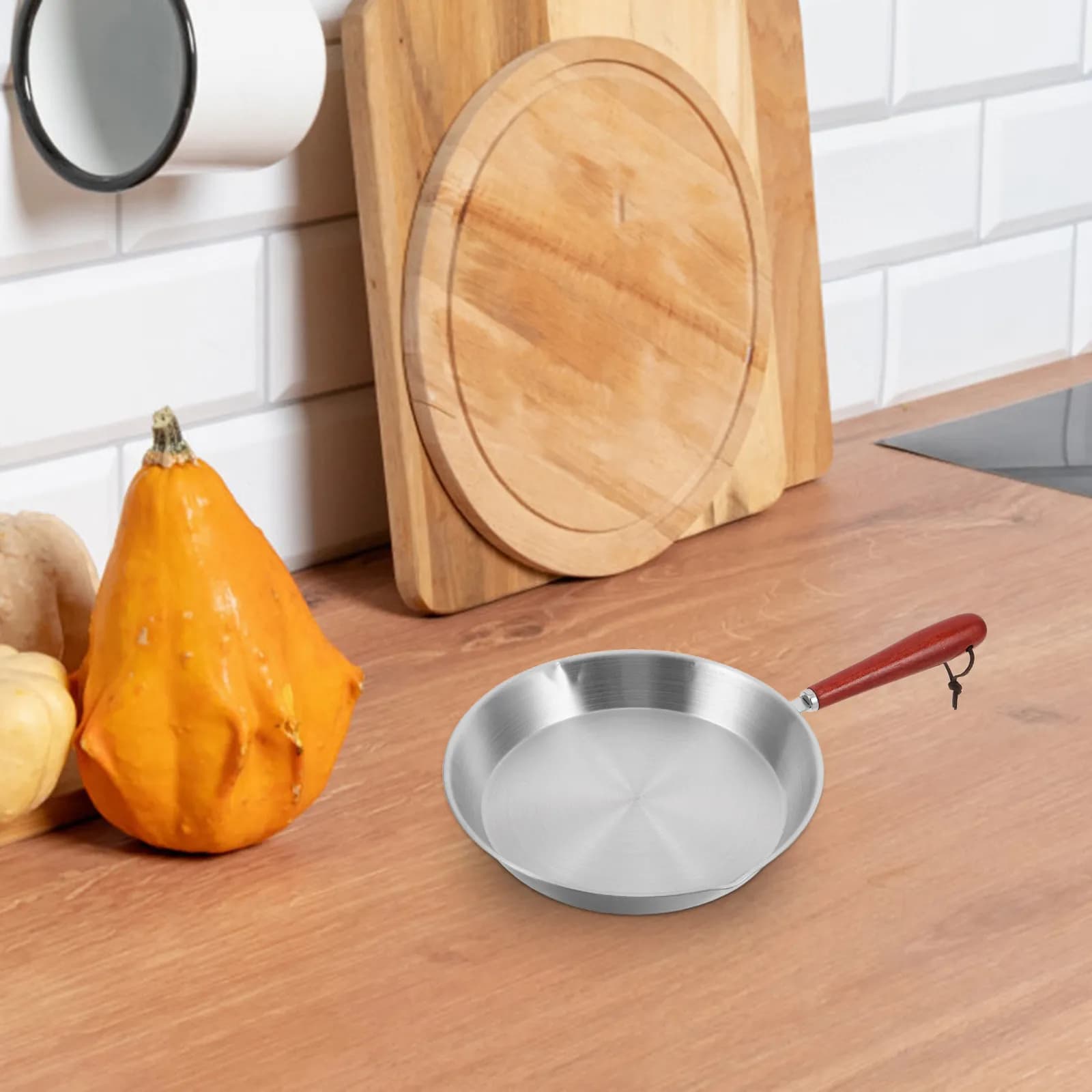 Stainless Steel Non-stick pan with Induction Cooking Plate Fund, Pancake Grid, Eggs and Breakfast