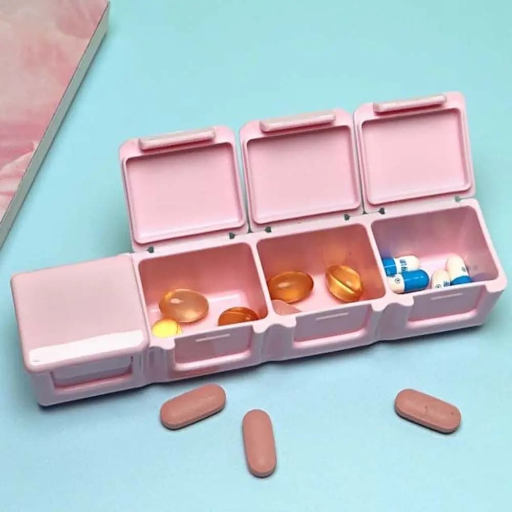 Mini Vitamins Storage Container Medicine Organizer Jewelry Storage Medicine Pill Box Pill Dispenser Travel Pill Case Pill Box