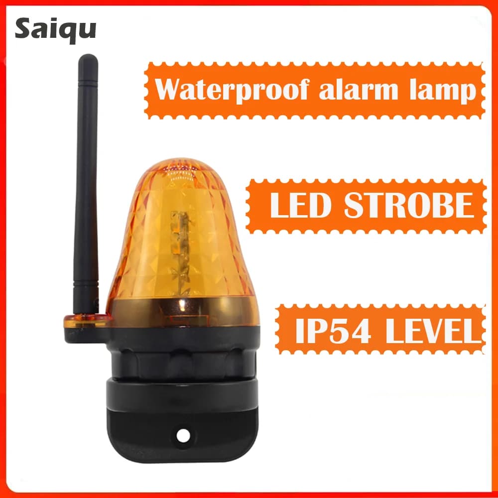 Segnale LED Luce di allarme Stroboscopica Lampeggiante Emergenza 12V 24V 220V Lampada di avvertimento Montaggio a parete per Apricancello automatico per porta del garage