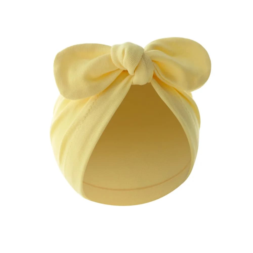 Cappello da neonato per bambina Cappello con orecchie da coniglio con nodo floreale carino Berretto da neonato in cotone per bambini Accessori per capelli per neonati