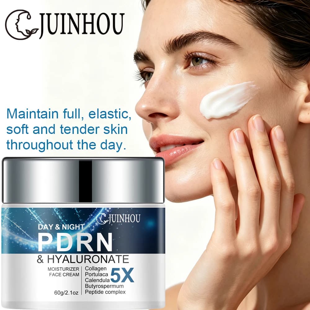 JUINHOU PDRN Hyaluronic Acid Plump Skin Cream Smooth Texture Boost Skin Elasticity Sensitive Skin Daily Facial Treatment Cream