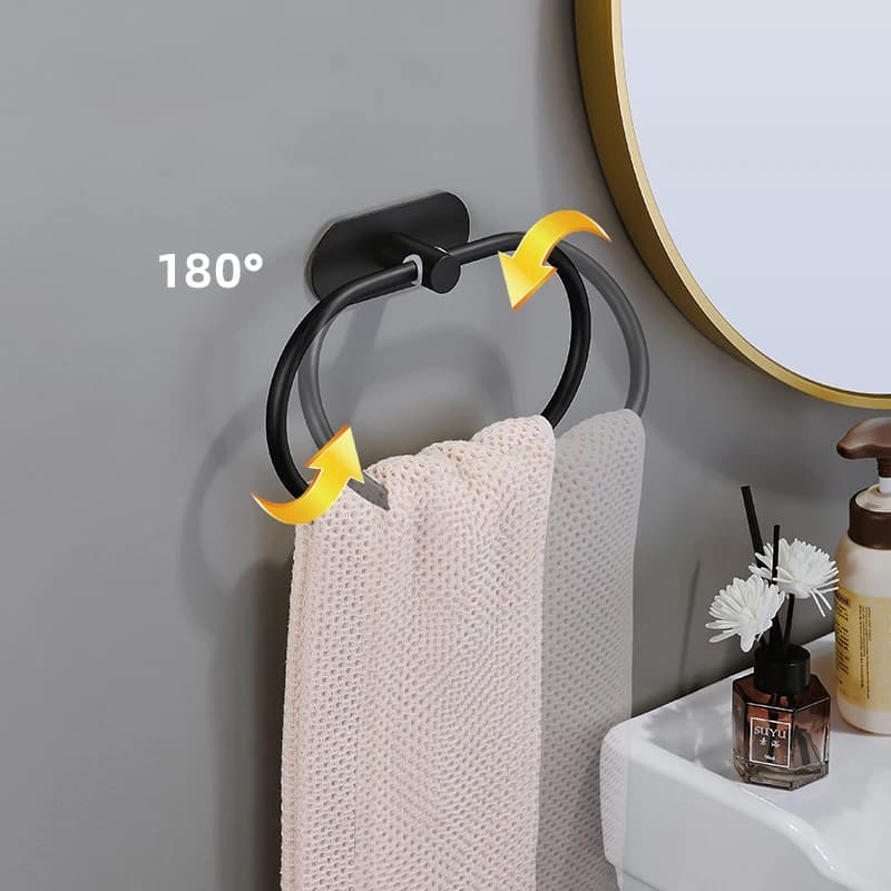 Stainless steel without drilling Toilet paper roll holder Wall towel rack Bar Rail Ring Bathrobe Hook clothes hangers Bathroom accessories