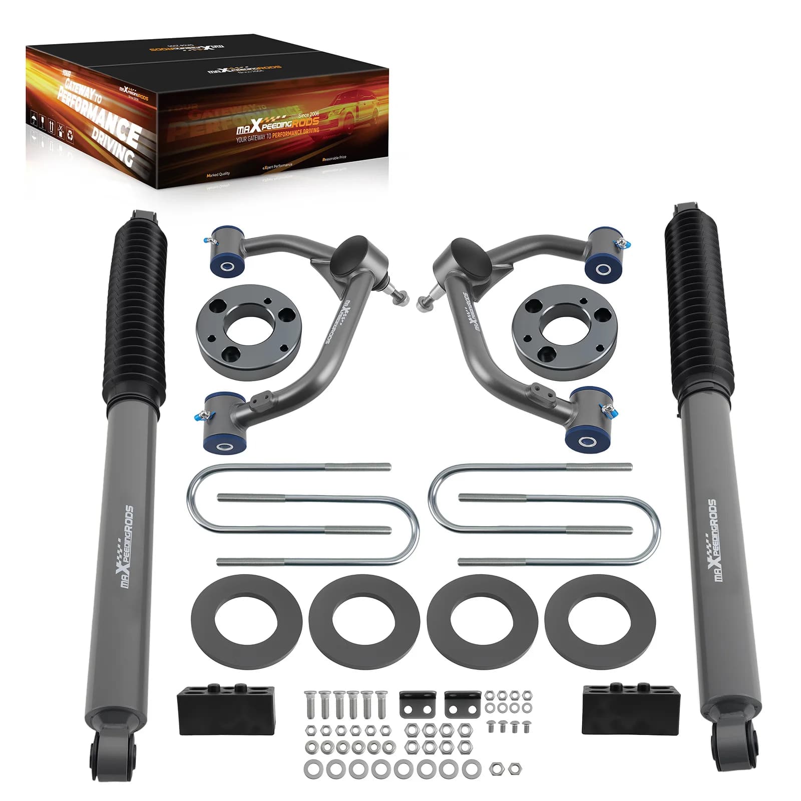 Kit di Sollevamento Sospensioni Complete + Bracci di Controllo Superiori per Ford F-150 4WD 2021-2025, 3 Pollici