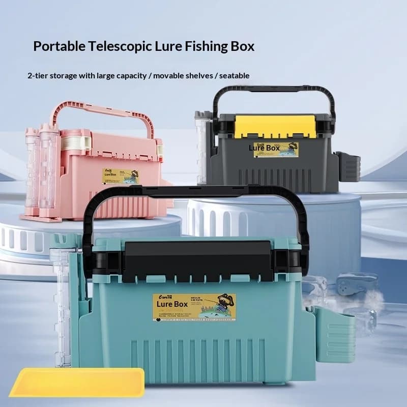 Scatola Multifunzione per Esche da Pesca, Contenitore, Valigetta, Attrezzatura e Accessori per la Pesca