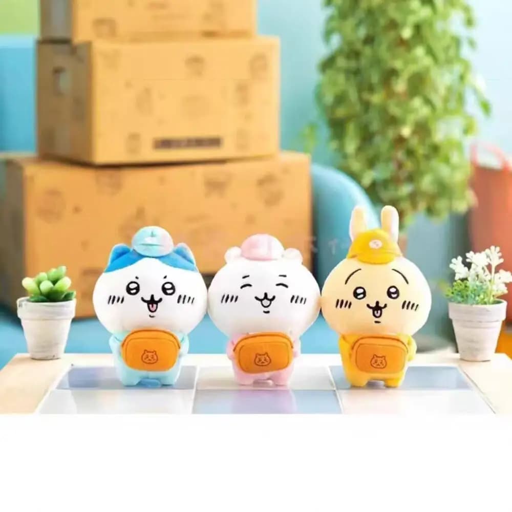 Chiikawa Usagi Chiikawa Hachiware Peluche Morbido con Imbottitura, Portachiavi, Ornamenti da Appendere allo Zaino, Decorazione da Scrivania, Regalo di Pasqua per Ragazze e Ragazzi