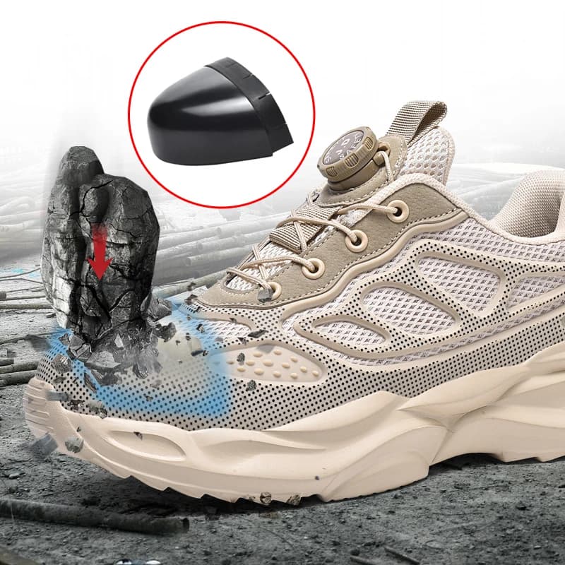 Nuove Scarpe da Lavoro da Uomo con Punta in Acciaio, Antiperforazione, Antischiacciamento, Traspiranti, Sneakers Casual alla Moda con Suola Spessa