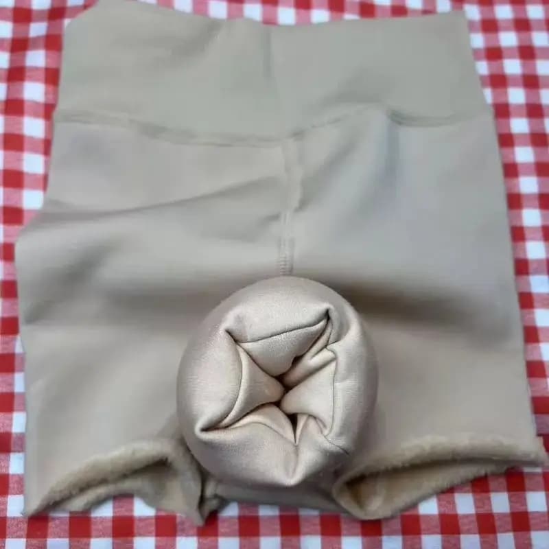 Leggings Termici Felpati Color Carne a Vita Alta, Morbidi, Comodi e Caldi, Intimo Invernale da Uomo, Pantaloncini Sottogiacca