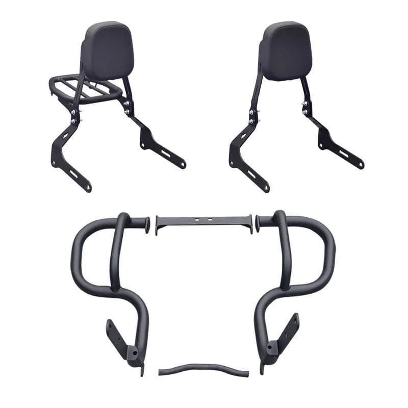 For Stainless Steel New Qianjiang QJ Flash 300 Rear Backrest & Crash Bar Luggage Straps for Retrofit/Upgrade